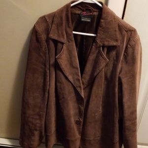 Brown suede jacket